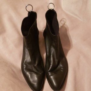 VIA SPIGA "EDIE BOOTIE" SZ 9 BLACK LEATHER